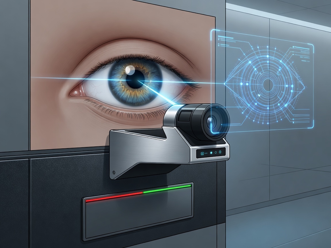 Biometric eye scanner illustration for identity access